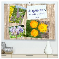 Heilpflanzen aus dem Garten (hochwertiger Premium Wandkalender 2024 DIN A2 quer), Kunstdruck in Hochglanz