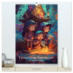 Fantastische Abenteurer in magischen Welten (hochwertiger Premium Wandkalender 2024 DIN A2 hoch), Kunstdruck in Hochglanz - artefacti