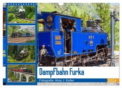 Dampfbahn Furka 2024 (Wandkalender 2024 DIN A3 quer), CALVENDO Monatskalender