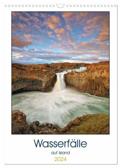 Wasserfälle auf Island (Wandkalender 2024 DIN A3 hoch), CALVENDO Monatskalender - Großkopf, Rainer