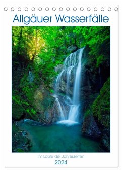 Allgäuer Wasserfälle (Tischkalender 2024 DIN A5 hoch), CALVENDO Monatskalender - calvaine8