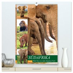 SÜDAFRIKA Wild-Tiere im Addo Elephant Park (hochwertiger Premium Wandkalender 2024 DIN A2 hoch), Kunstdruck in Hochglanz