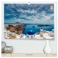 Santorini - Perle in der Ägais (hochwertiger Premium Wandkalender 2024 DIN A2 quer), Kunstdruck in Hochglanz