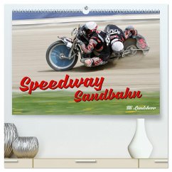 Speedway Sandbahn (hochwertiger Premium Wandkalender 2024 DIN A2 quer), Kunstdruck in Hochglanz - Landsherr, Uli