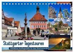 Stuttgarter Tagestouren (Tischkalender 2024 DIN A5 quer), CALVENDO Monatskalender