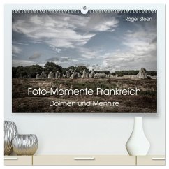 Foto-Momente Frankreich - Dolmen und Menhire (hochwertiger Premium Wandkalender 2024 DIN A2 quer), Kunstdruck in Hochglanz
