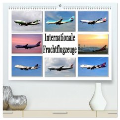 Internationale Frachtflugzeuge (hochwertiger Premium Wandkalender 2024 DIN A2 quer), Kunstdruck in Hochglanz - schwarz, Sylvia