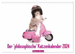 Der &quote;philosophische&quote; Katzenkalender 2024 (Wandkalender 2024 DIN A3 quer), CALVENDO Monatskalender