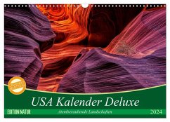 USA Kalender Deluxe (Wandkalender 2024 DIN A3 quer), CALVENDO Monatskalender - Leitz, Patrick