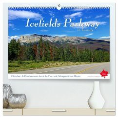 Icefields Parkway in Kanada (hochwertiger Premium Wandkalender 2024 DIN A2 quer), Kunstdruck in Hochglanz