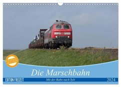 Die Marschbahn (Wandkalender 2024 DIN A3 quer), CALVENDO Monatskalender - Bahnblitze.de