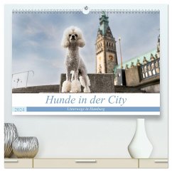 Hunde in der City - Unterwegs in Hamburg (hochwertiger Premium Wandkalender 2024 DIN A2 quer), Kunstdruck in Hochglanz - Teßen, Sonja