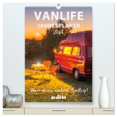 Vanlife Jahresplaner (hochwertiger Premium Wandkalender 2024 DIN A2 hoch), Kunstdruck in Hochglanz - Weigt, Mario