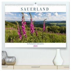 Das Sauerland im Wechsel der Jahreszeiten (hochwertiger Premium Wandkalender 2024 DIN A2 quer), Kunstdruck in Hochglanz - Bücker, Heidi