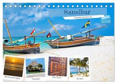 Sansibar - Tansanias Urlaubsinsel (Tischkalender 2024 DIN A5 quer), CALVENDO Monatskalender