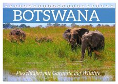 Botswana- Pirschfahrt mit Garantie auf Wildlife (Tischkalender 2024 DIN A5 quer), CALVENDO Monatskalender - Werner Altner, Dr.