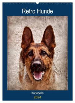 Retro Hunde (Wandkalender 2024 DIN A2 hoch), CALVENDO Monatskalender - Kattobello