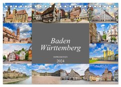 Baden-Württemberg Stadtansichten (Tischkalender 2024 DIN A5 quer), CALVENDO Monatskalender