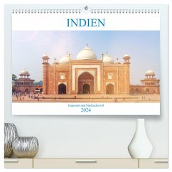Indien - Imposant und Eindrucksvoll (hochwertiger Premium Wandkalender 2024 DIN A2 quer), Kunstdruck in Hochglanz