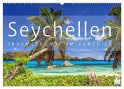 Seychellen Traumstrände im Paradies (Wandkalender 2024 DIN A2 quer), CALVENDO Monatskalender - Rosyk, Patrick