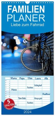 Familienplaner 2024 - Liebe zum Fahrrad mit 5 Spalten (Wandkalender, 21 x 45 cm) CALVENDO