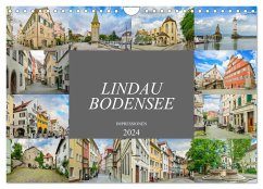 Lindau Bodensee Impressionen (Wandkalender 2024 DIN A4 quer), CALVENDO Monatskalender