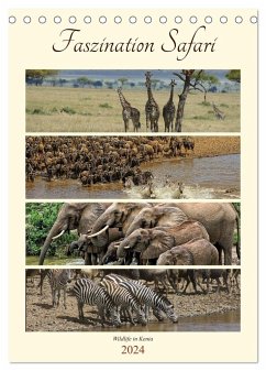 Faszination Safari. Wildlife in Kenia (Tischkalender 2024 DIN A5 hoch), CALVENDO Monatskalender