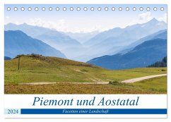 Piemont und Aostatal (Tischkalender 2024 DIN A5 quer), CALVENDO Monatskalender