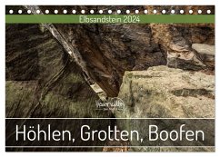 Höhlen, Grotten, Boofen - Elbsandstein (Tischkalender 2024 DIN A5 quer), CALVENDO Monatskalender - Walther, Kevin