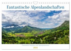 Fantastische Alpenlandschaften (Wandkalender 2024 DIN A4 quer), CALVENDO Monatskalender