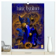Fraktale Abstraktionen (hochwertiger Premium Wandkalender 2024 DIN A2 hoch), Kunstdruck in Hochglanz - glandarius, Garrulus