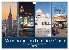 Metropolen rund um den Globus (Wandkalender 2024 DIN A4 quer), CALVENDO Monatskalender - Härlein, Peter