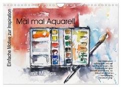 Mal mal Aquarell (Wandkalender 2024 DIN A4 quer), CALVENDO Monatskalender