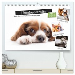 Hundeportraits, Hunde sind unsere besten Freunde by VogtArt (hochwertiger Premium Wandkalender 2024 DIN A2 quer), Kunstdruck in Hochglanz