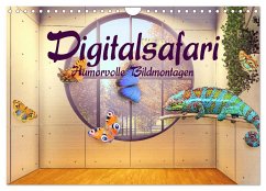 Digitalsafari - humorvolle Bildmontagen (Wandkalender 2024 DIN A4 quer), CALVENDO Monatskalender - Brunner-Klaus, Liselotte