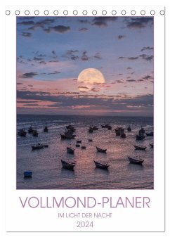 VOLLMOND-Planer - Im Licht der Nacht (Tischkalender 2024 DIN A5 hoch), CALVENDO Monatskalender - VISUAL, Globe
