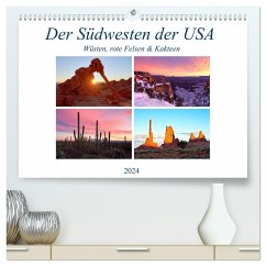 Der Südwesten der USA: Wüsten, rote Felsen & Canyons (hochwertiger Premium Wandkalender 2024 DIN A2 quer), Kunstdruck in Hochglanz - Schänzer, Sandra