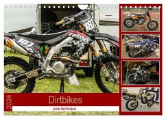 Dirtbikes - pure technique (Wandkalender 2024 DIN A4 quer), CALVENDO Monatskalender