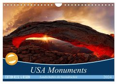 USA Monuments - Landschaften die beeindrucken (Wandkalender 2024 DIN A4 quer), CALVENDO Monatskalender