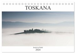 Toskana - Inseln im Nebel (Tischkalender 2024 DIN A5 quer), CALVENDO Monatskalender