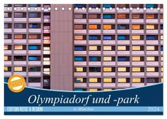 Olympiadorf und -park in München (Tischkalender 2024 DIN A5 quer), CALVENDO Monatskalender