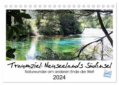 Traumziel Neuseelands Südinsel 2024 (Tischkalender 2024 DIN A5 quer), CALVENDO Monatskalender