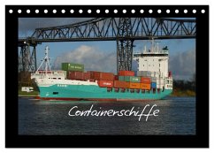 Containerschiffe (Tischkalender 2024 DIN A5 quer), CALVENDO Monatskalender