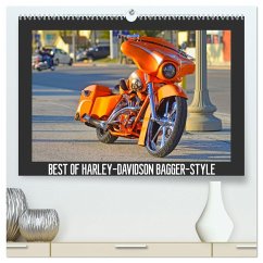 BEST OF HARLEY-DAVIDSON BAGGER-STYLE (hochwertiger Premium Wandkalender 2024 DIN A2 quer), Kunstdruck in Hochglanz