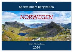 Spektakuläre Bergwelten Norwegen (Wandkalender 2024 DIN A2 quer), CALVENDO Monatskalender