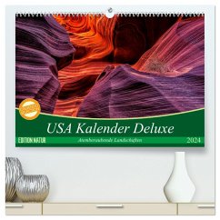 USA Kalender Deluxe (hochwertiger Premium Wandkalender 2024 DIN A2 quer), Kunstdruck in Hochglanz