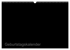 Bastel-Geburtstagskalender schwarz / Geburtstagskalender (Wandkalender 2024 DIN A3 quer), CALVENDO Monatskalender