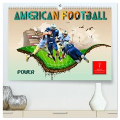 American Football - Power (hochwertiger Premium Wandkalender 2024 DIN A2 quer), Kunstdruck in Hochglanz