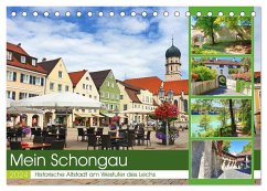 Mein Schongau - Historische Altstadt am Westufer des Lechs (Tischkalender 2024 DIN A5 quer), CALVENDO Monatskalender