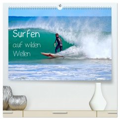 Surfen auf wilden Wellen (hochwertiger Premium Wandkalender 2024 DIN A2 quer), Kunstdruck in Hochglanz - Meyer © Stimmungsbilder1, Marion